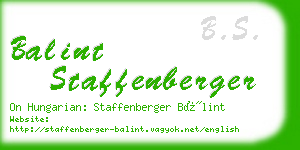 balint staffenberger business card